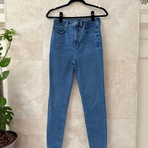 Ann Taylor Skinny Jeans Size 4 Blue Mid Rise Stretch Denim